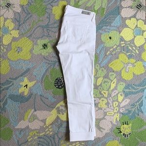 AG Stevie Cuff white jeans EUC size 27